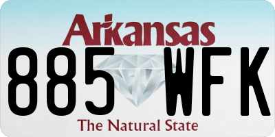 AR license plate 885WFK