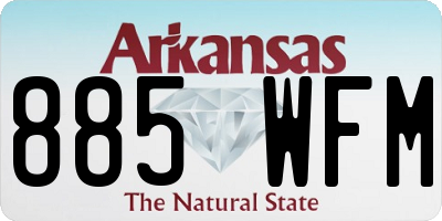 AR license plate 885WFM