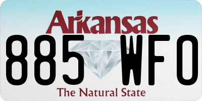AR license plate 885WFO