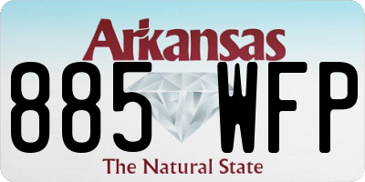 AR license plate 885WFP