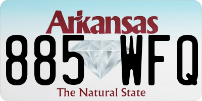 AR license plate 885WFQ