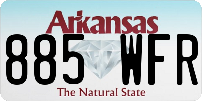 AR license plate 885WFR