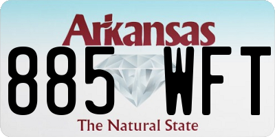 AR license plate 885WFT