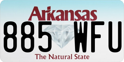 AR license plate 885WFU
