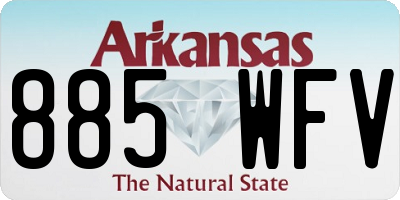 AR license plate 885WFV