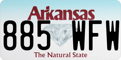 AR license plate 885WFW