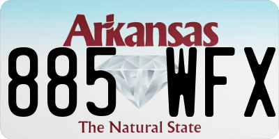 AR license plate 885WFX