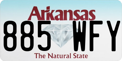 AR license plate 885WFY