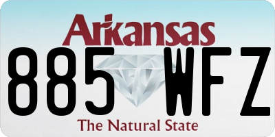 AR license plate 885WFZ