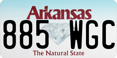 AR license plate 885WGC