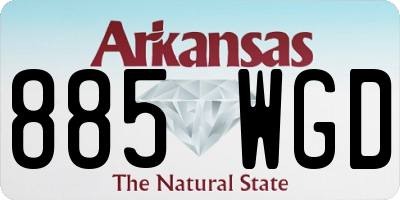 AR license plate 885WGD