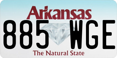 AR license plate 885WGE