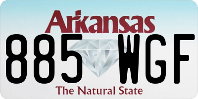 AR license plate 885WGF