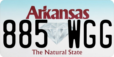 AR license plate 885WGG