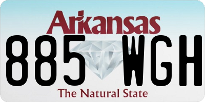 AR license plate 885WGH