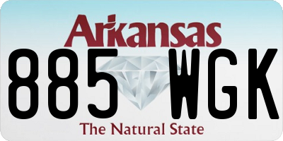 AR license plate 885WGK