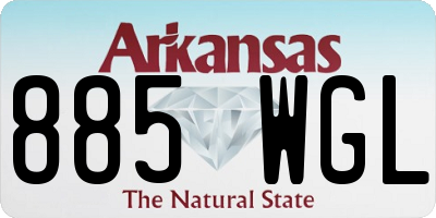 AR license plate 885WGL