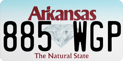 AR license plate 885WGP