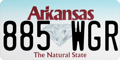 AR license plate 885WGR