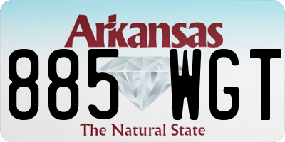 AR license plate 885WGT
