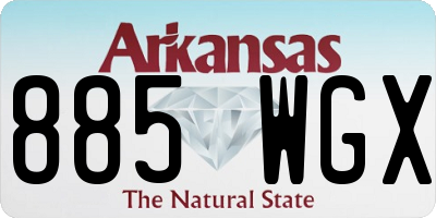 AR license plate 885WGX