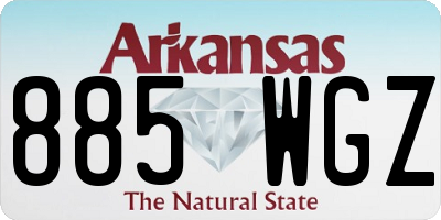 AR license plate 885WGZ