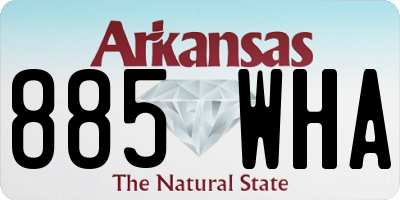 AR license plate 885WHA