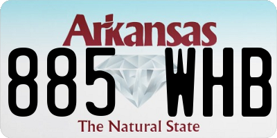 AR license plate 885WHB