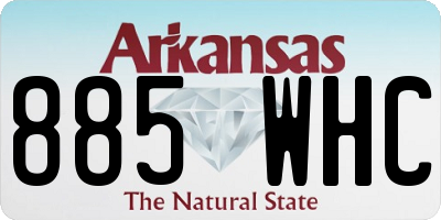 AR license plate 885WHC
