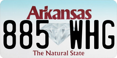 AR license plate 885WHG