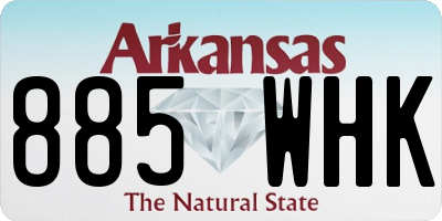 AR license plate 885WHK