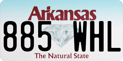 AR license plate 885WHL