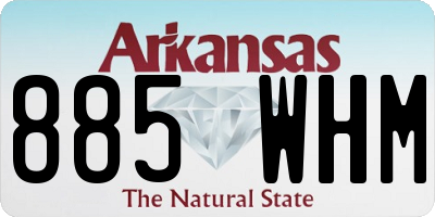 AR license plate 885WHM