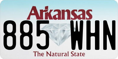 AR license plate 885WHN