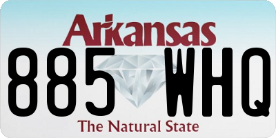 AR license plate 885WHQ