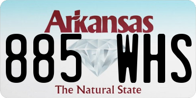 AR license plate 885WHS