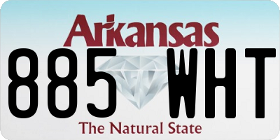 AR license plate 885WHT