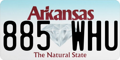 AR license plate 885WHU