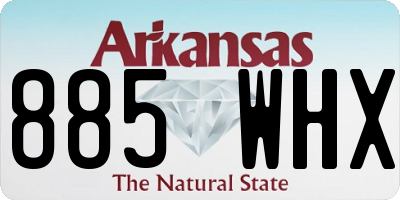 AR license plate 885WHX
