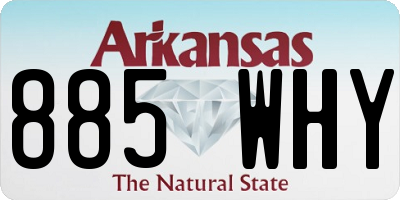 AR license plate 885WHY
