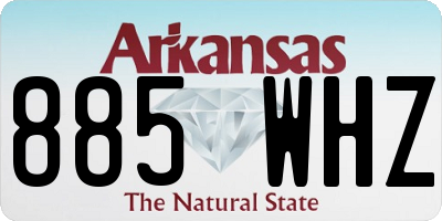 AR license plate 885WHZ