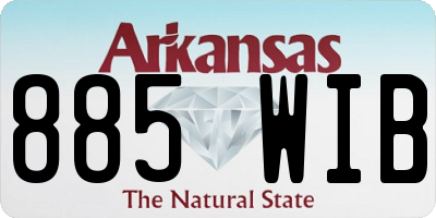 AR license plate 885WIB