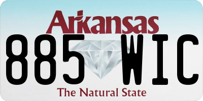 AR license plate 885WIC