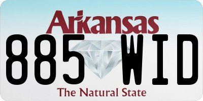 AR license plate 885WID