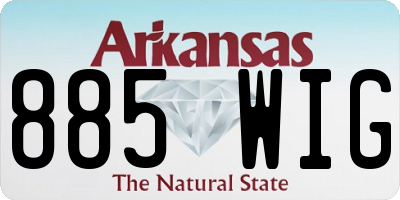 AR license plate 885WIG