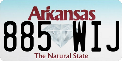 AR license plate 885WIJ