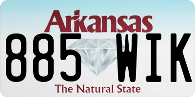 AR license plate 885WIK