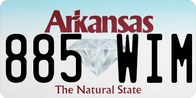 AR license plate 885WIM