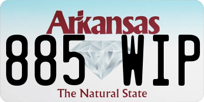 AR license plate 885WIP