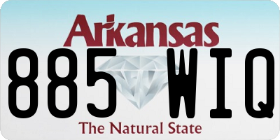 AR license plate 885WIQ
